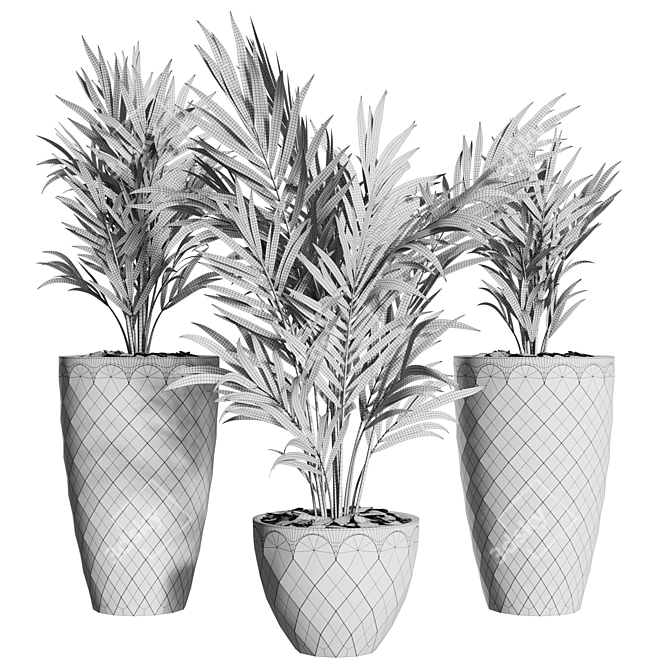 Tropical Vase Plant 3D Model 3D model image 5