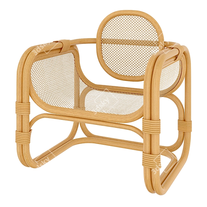 Modern Marte Lounge Chair 3D model image 2