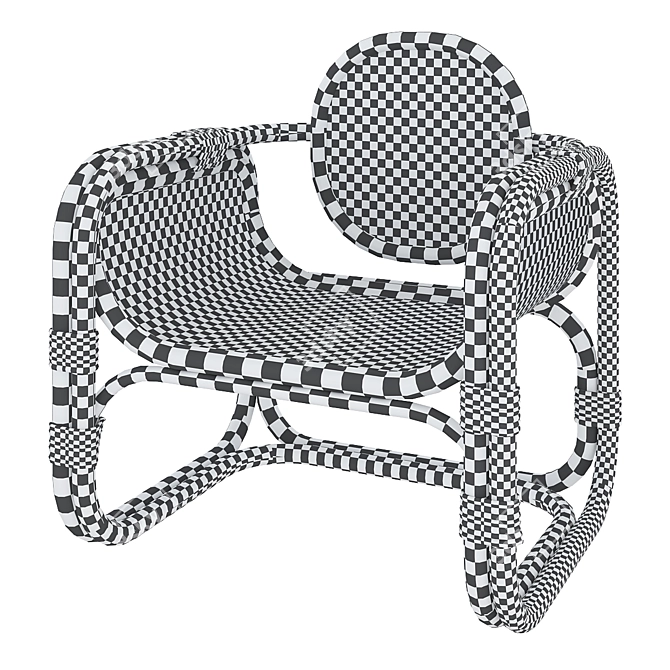 Modern Marte Lounge Chair 3D model image 4