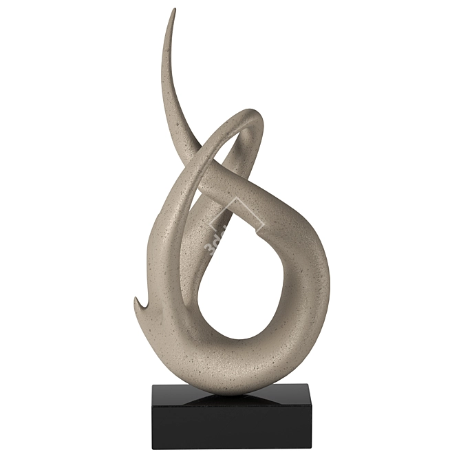 Elegant Gymnastic Resin Sculpture 3D model image 1