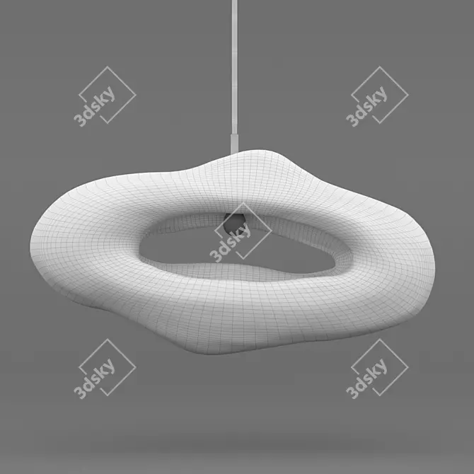 Sculptural Gypsum Chandelier - "The Lips" by Rogan Gregory 3D model image 2