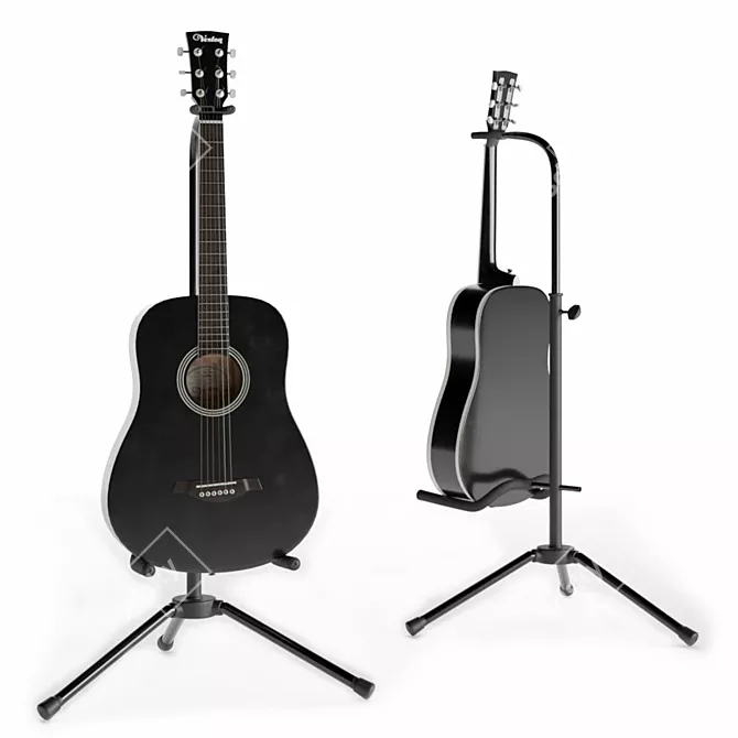 Veston F-38 Acoustic Guitar 3D model image 6