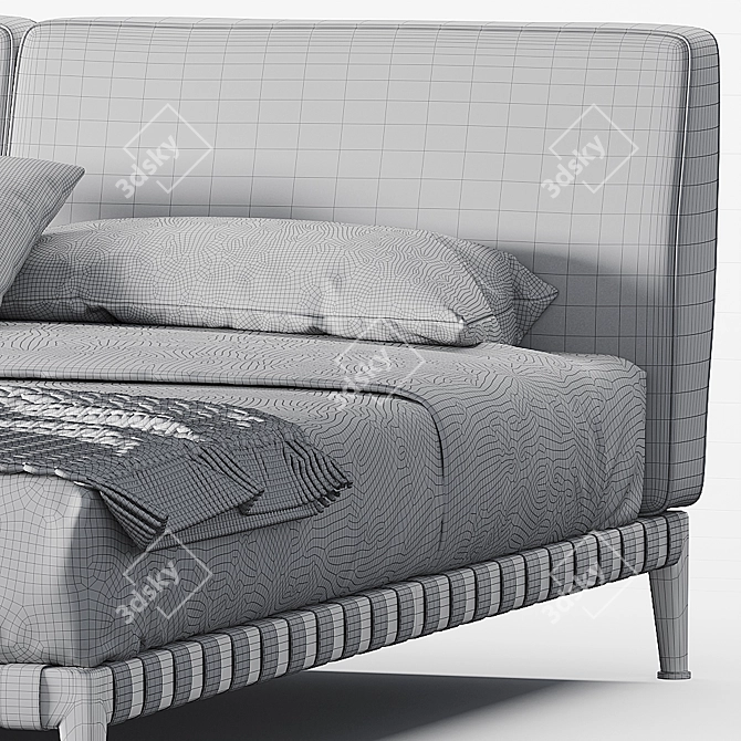 Elegant Flexform Gregory Bed 3D model image 5