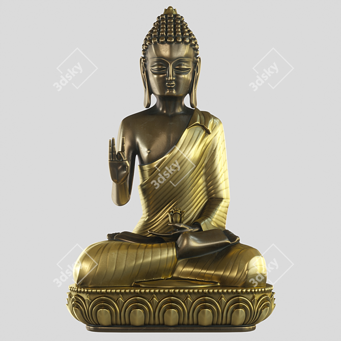 Enlightened Buddha: Lotus Meditation 3D model image 1