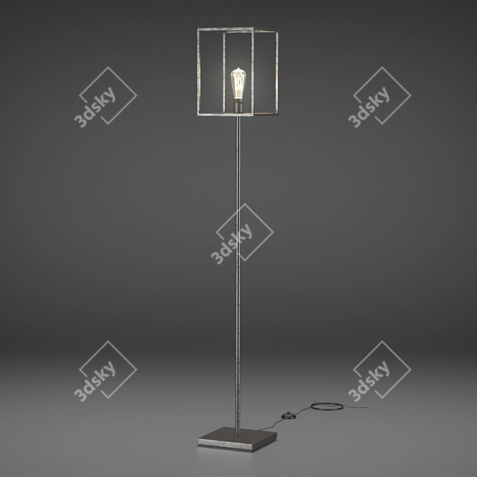 Furnwise Industrial 1L Floor Light 3D model image 2