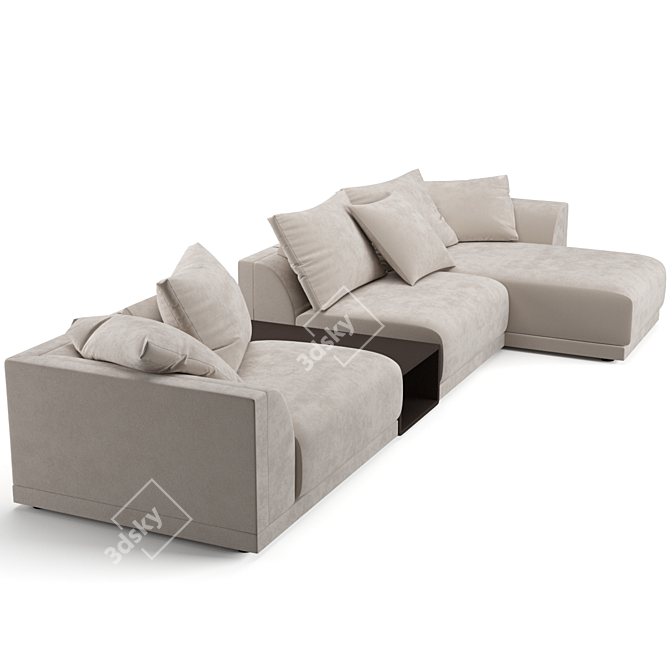 Luxurious Fendi Casa Blaze Sectional 3D model image 2