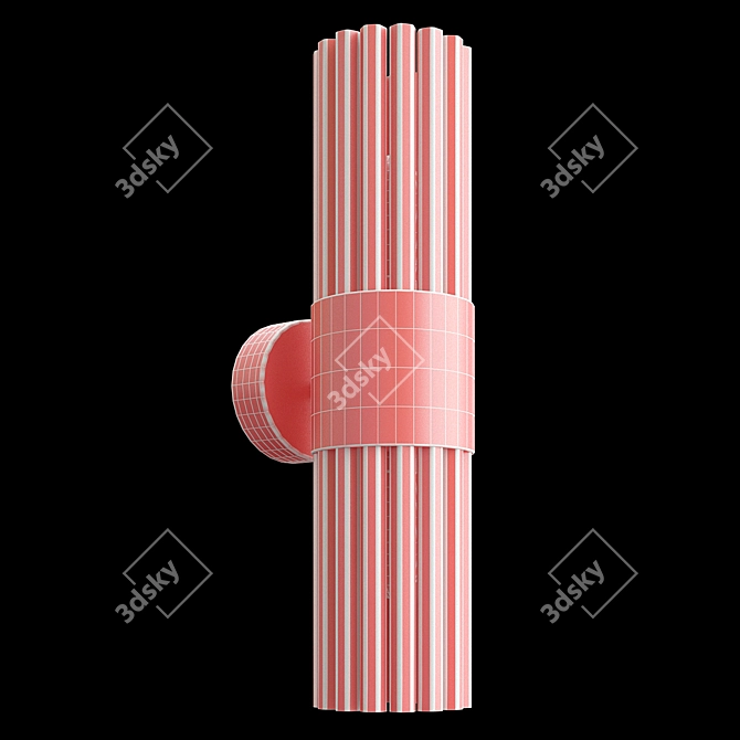 Sleek Hetel Wall Lamp 3D model image 2