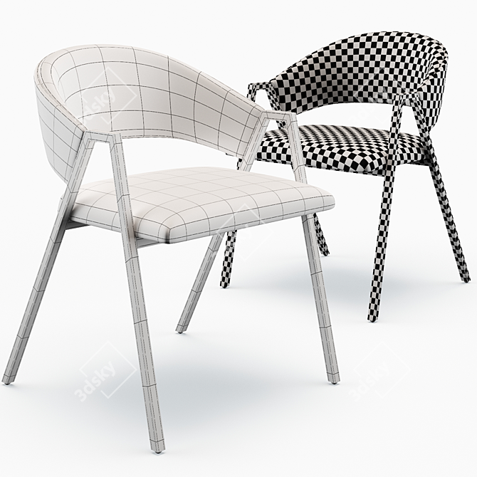 Elegant Richfield Dining Chair 3D model image 11