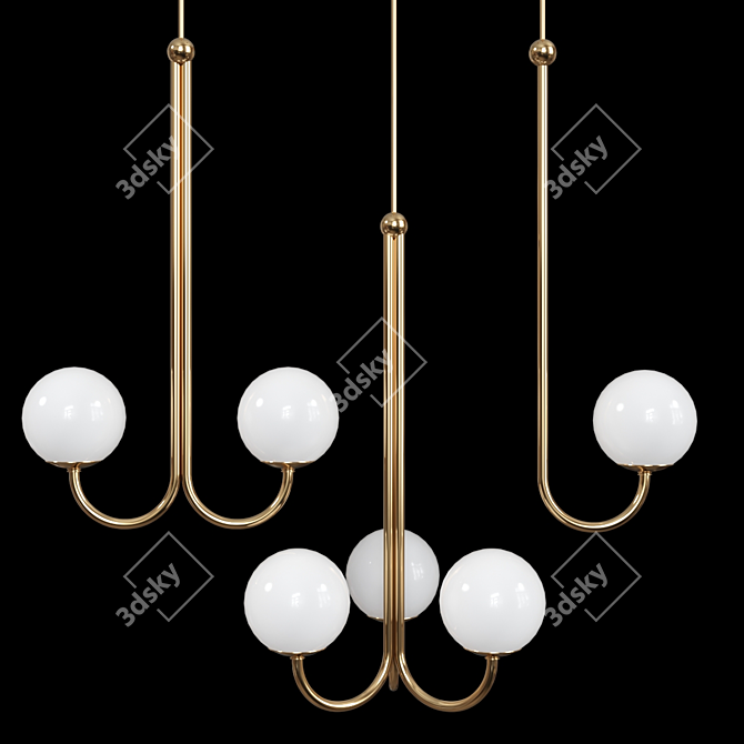 Contemporary Pendant Light: Doret 54 3D model image 3