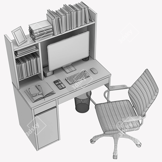 iMac Orange: The Perfect Workplace Upgrade 3D model image 7