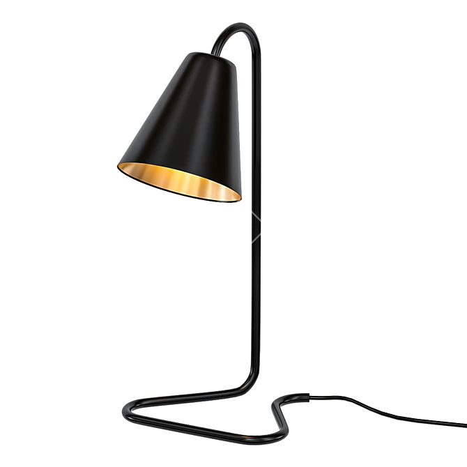 Sleek Paperclip Desk Illuminator 3D model image 1