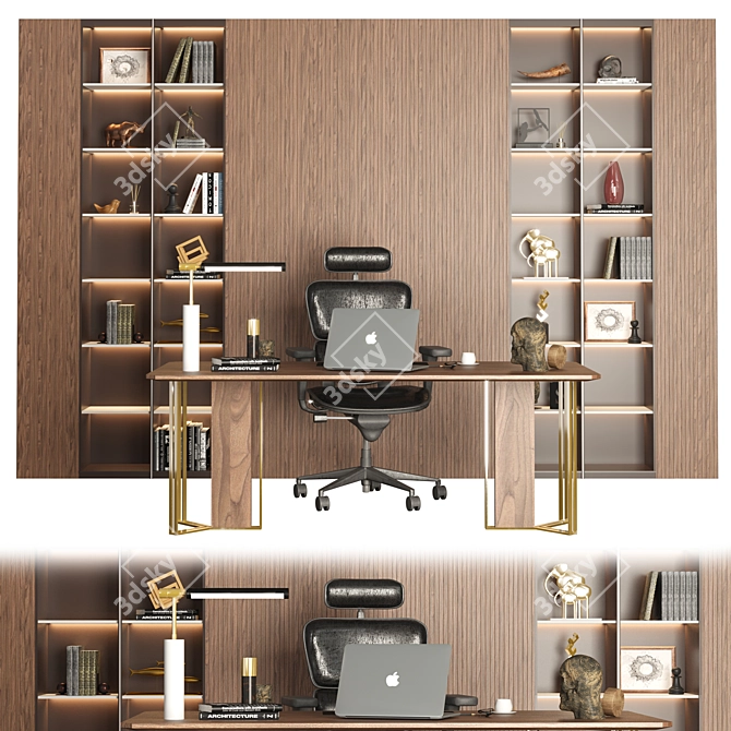 Modern Office Furniture Set 5: Stylish and Functional 3D model image 1