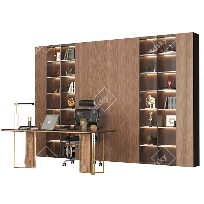 Modern Office Furniture Set 5: Stylish and Functional 3D model image 2