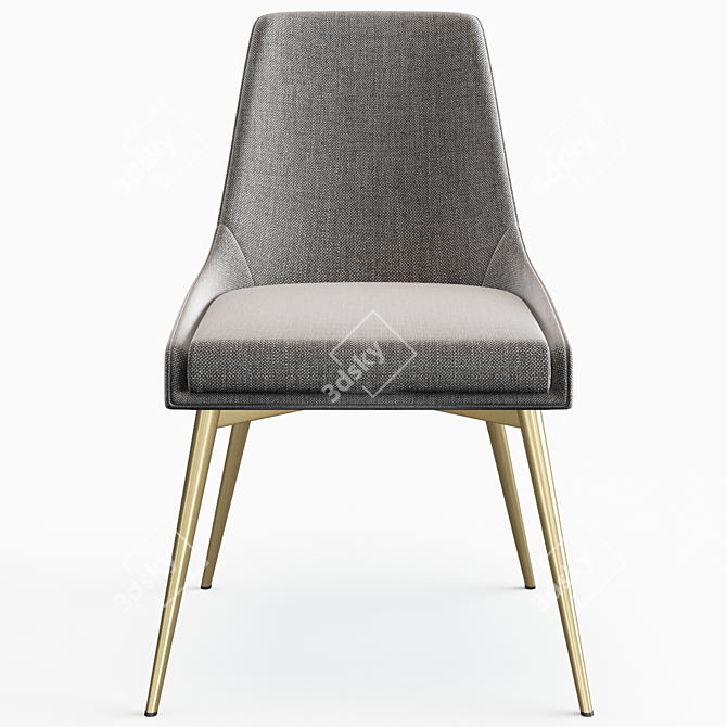 Elegant Ellenberger Velvet Chair 3D model image 2