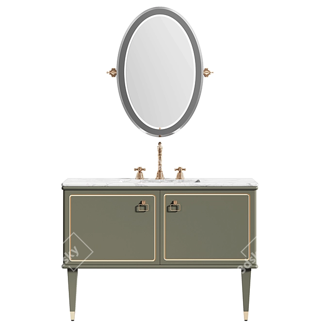 TORINO Washbasin Set: Elegant and Functional 3D model image 6