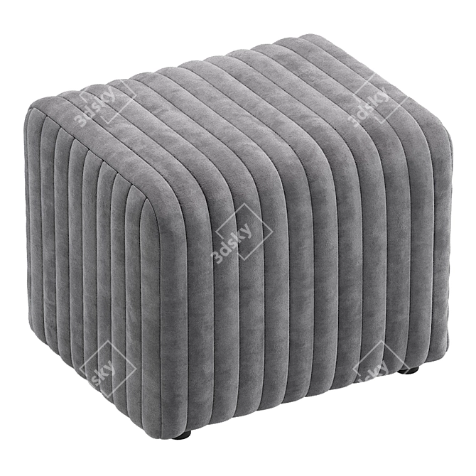 Elegant Rosetta Ottoman by Coco Republic 3D model image 6