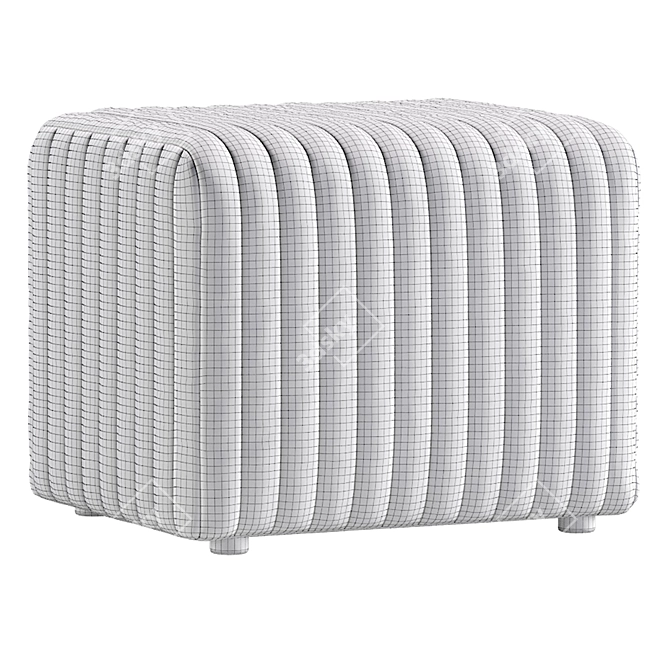 Elegant Rosetta Ottoman by Coco Republic 3D model image 7