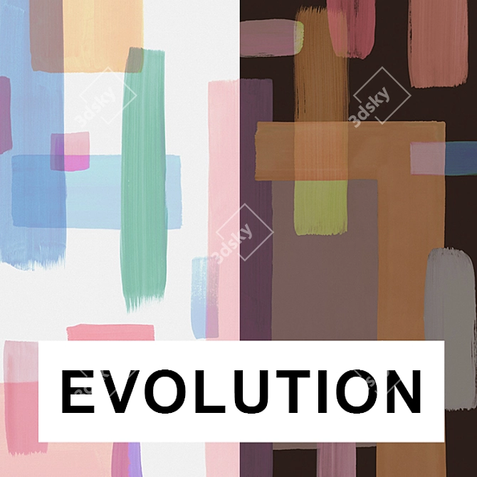 Evolution: Vinyl Wallpapers Collection 3D model image 2