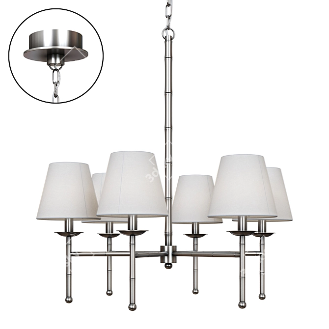 Elegant Gramercy Gwyneth Chandelier 3D model image 1