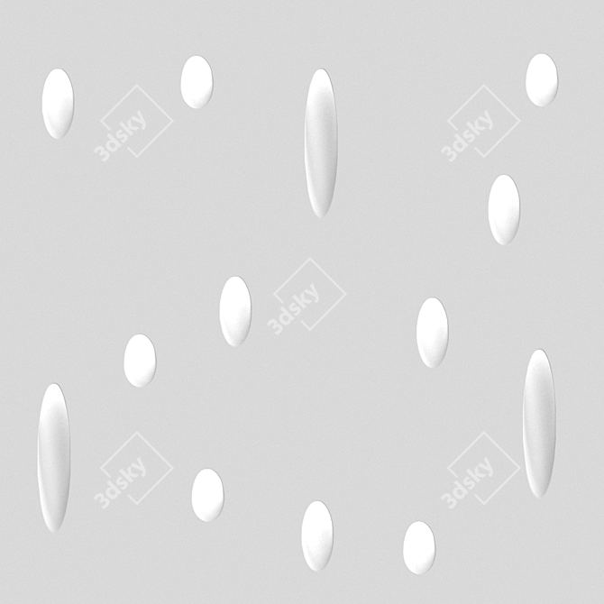 Sleek Plaster-In LED Lights 3D model image 2