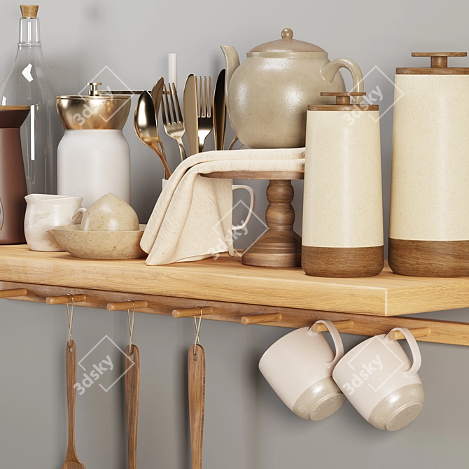 Versatile Kitchen Accessory Set 3D model image 6