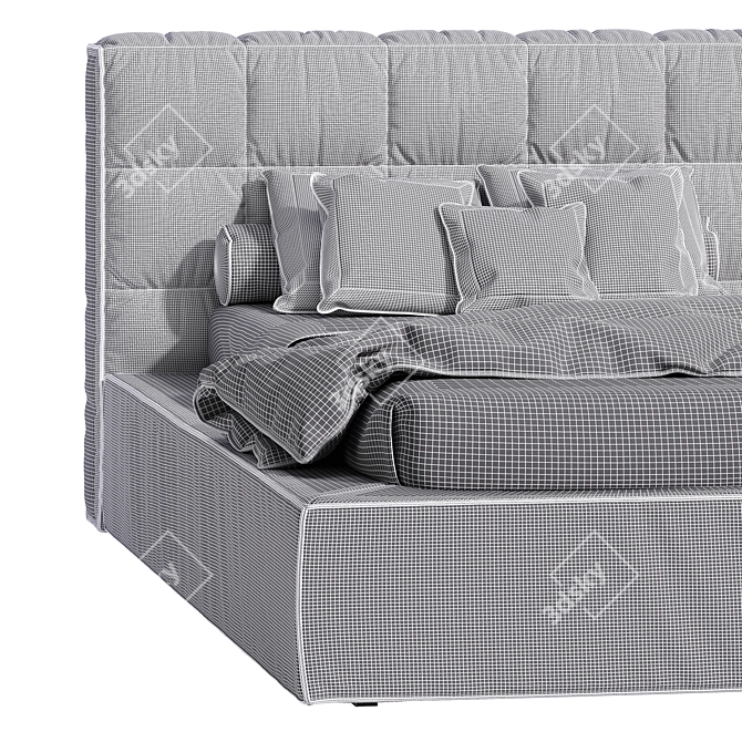 Contemporary HALLEY I.Boy JASPER Bed 3D model image 7