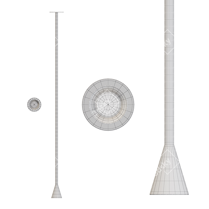 Lampatron FALD B: Stylish Tube Lamp 3D model image 5