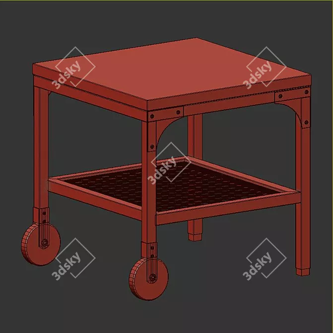 Modern Industrial Style Coffee and Side Tables 3D model image 4