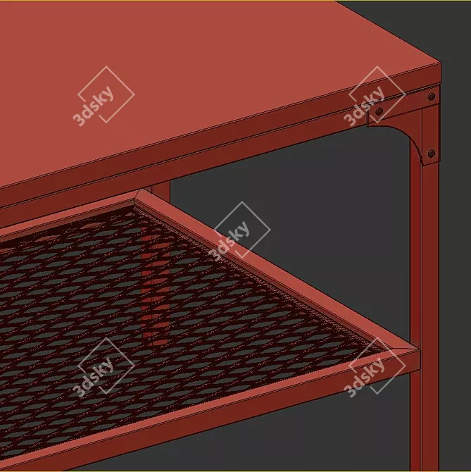 Modern Industrial Style Coffee and Side Tables 3D model image 6