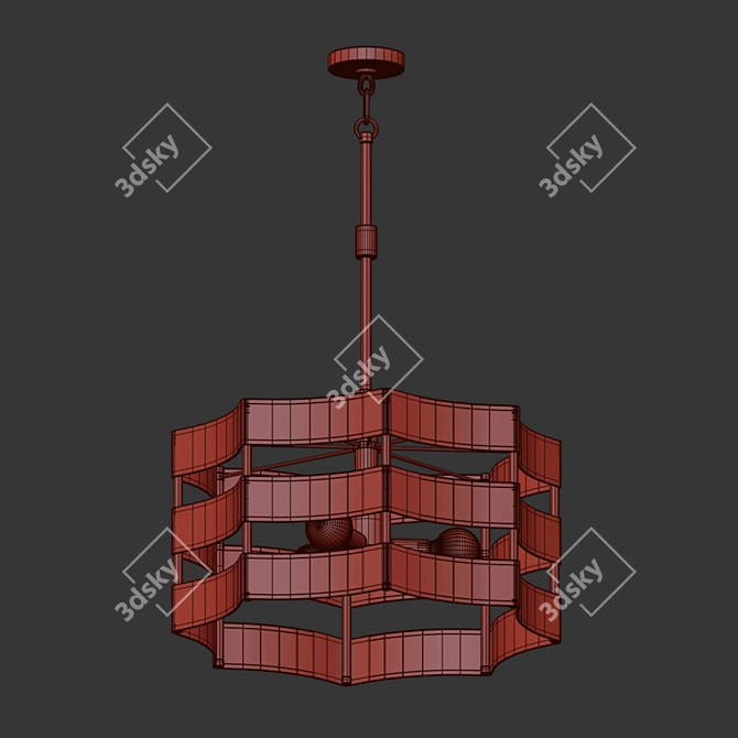 Elegant Corsica Chandelier 3D model image 3