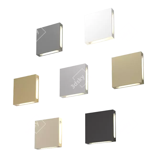 Title: Integrator Quattro IT-004: Square LED Staircase Lighting 3D model image 3