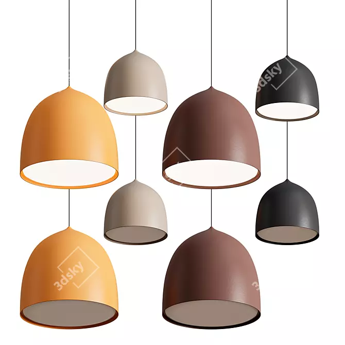 Elegant Suspension Pendant: Fritz Hansen 3D model image 3