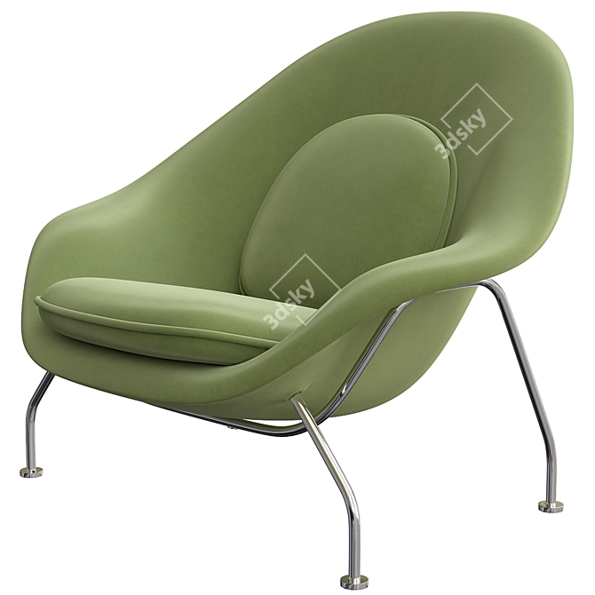 Womb Chair and Ottoman: Comfort Meets Style 3D model image 6