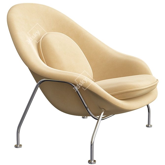 Womb Chair and Ottoman: Comfort Meets Style 3D model image 15