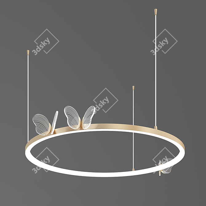 Butterfly Suspension Light: Modern LED Wall Sconce for Bedroom, Staircase, Bar - Decorative Lighting 3D model image 1