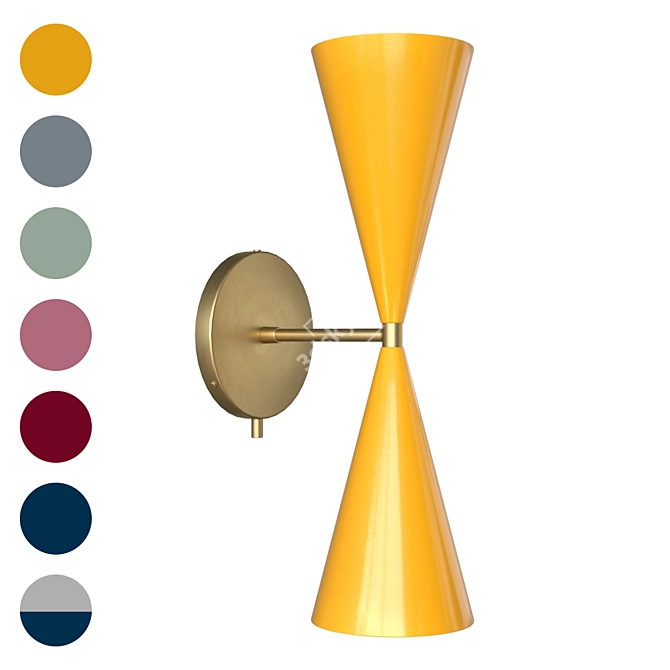  Elegant Tuxedo Sconces for Chic Walls 3D model image 1