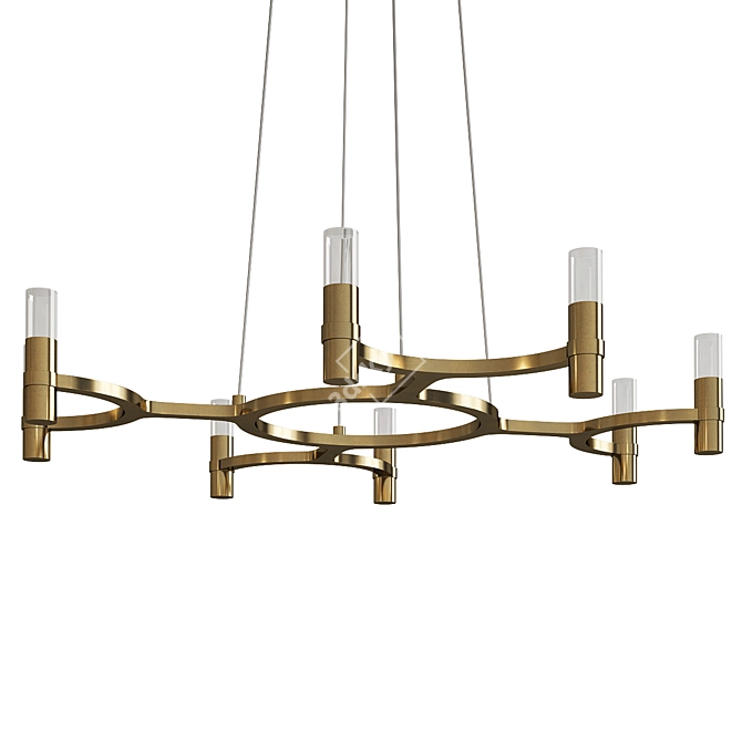 Elegant Nexus LED Chandelier 3D model image 1