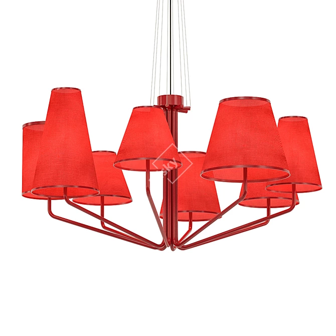 Modern Elegance: Tria Hanging Lamp 3D model image 1