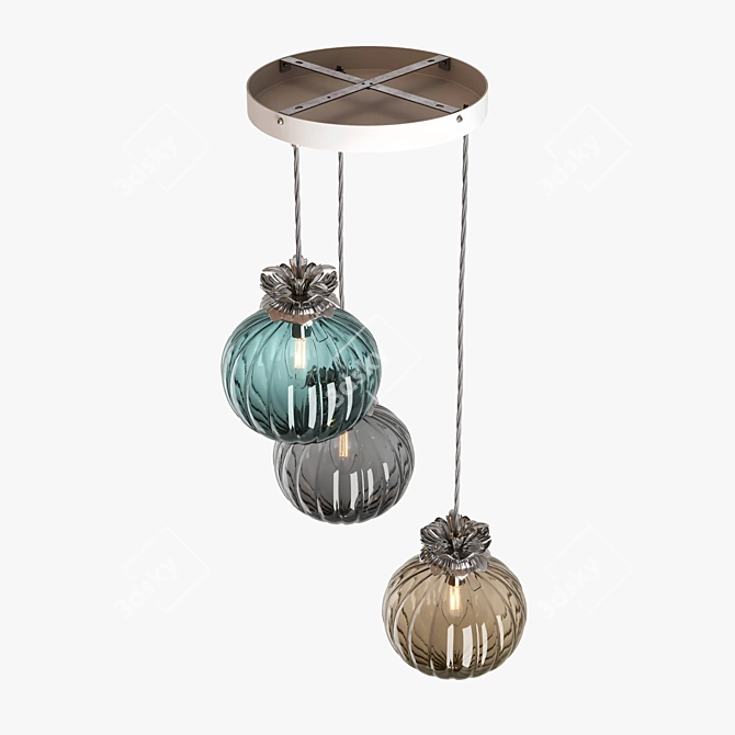 Title: Flora Cluster Pendant Light 3D model image 12