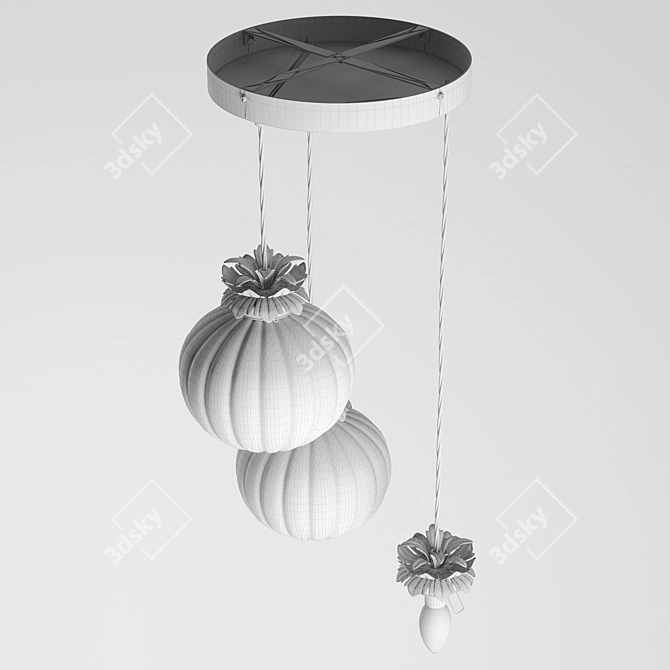 Title: Flora Cluster Pendant Light 3D model image 15