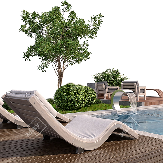 Luxury Pool Paradise: Corona 3D Model 3D model image 4