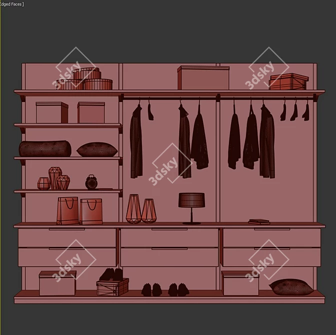 Modernized Edit Poly Cupboard 3D model image 4