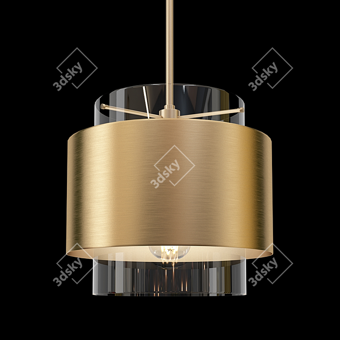 Sleek Moda Glass Pendant 3D model image 1