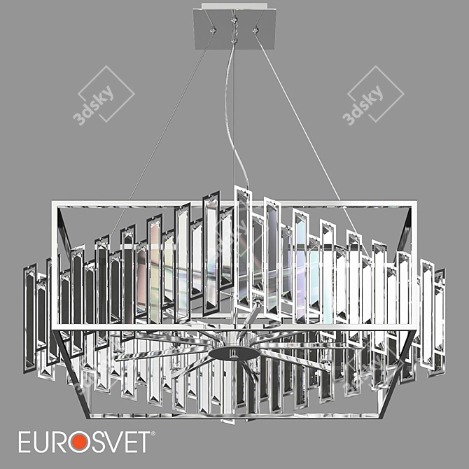 Crystal Cella Pendant Chandelier 3D model image 1