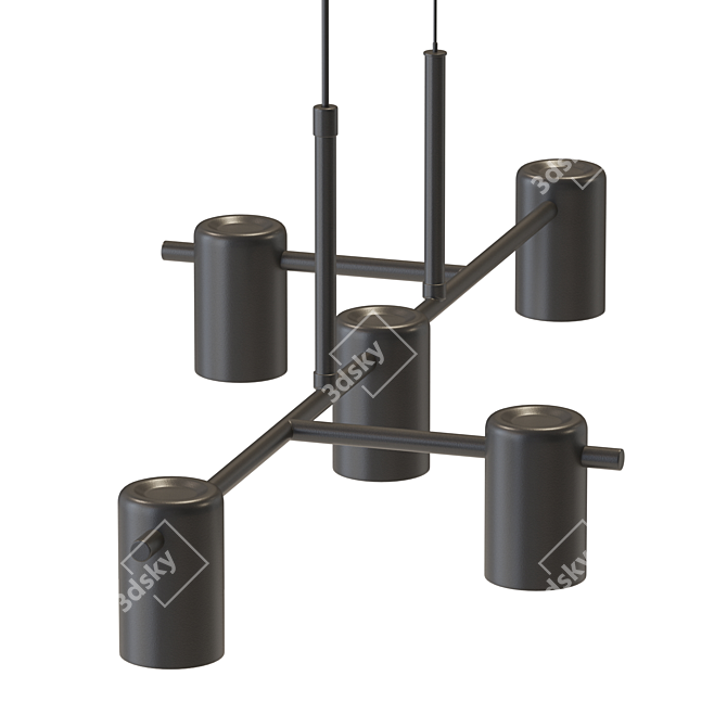 Sleek Hanging Lamp - Lampatron LARS 3D model image 3