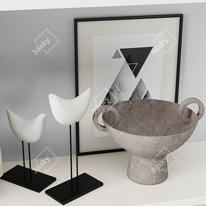 Elegant Decor Set for Interior 3D model image 5