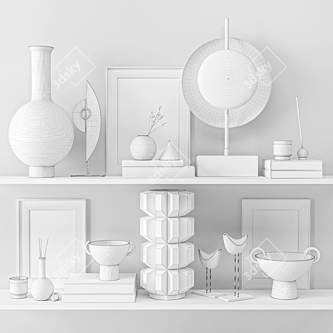 Elegant Decor Set for Interior 3D model image 6