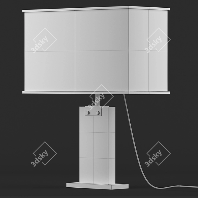 Rectangular Crystal Accent Lamp 3D model image 5