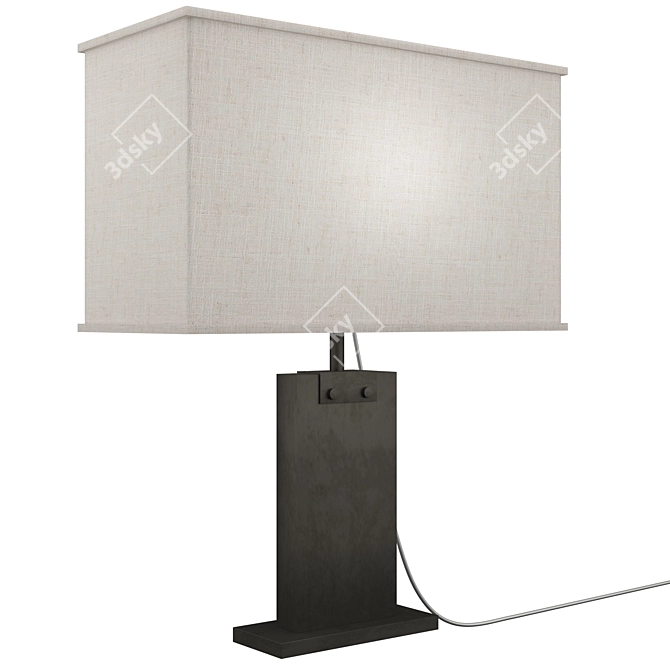 Rectangular Crystal Accent Lamp 3D model image 7