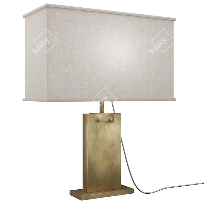 Rectangular Crystal Accent Lamp 3D model image 8